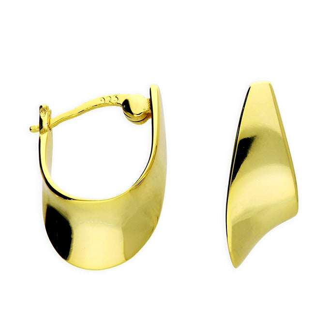 Sunshine Sloped Hoop Earrings