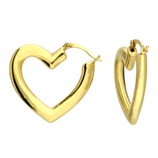 Sunshine Heart Hoop Earrings - John Ross Jewellers