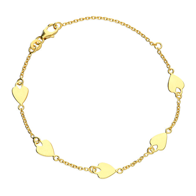 CME Sunshine Heart Disc Bracelet featuring a gold-tone heart charm on a delicate chain.