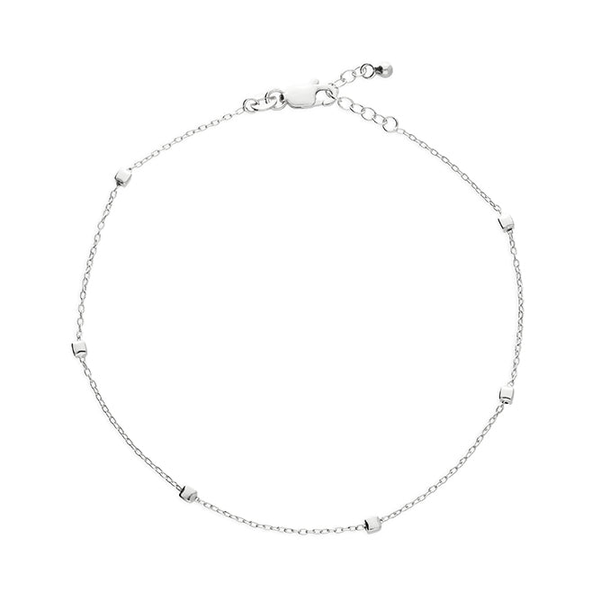 Silver Pretty Cubes Anklet