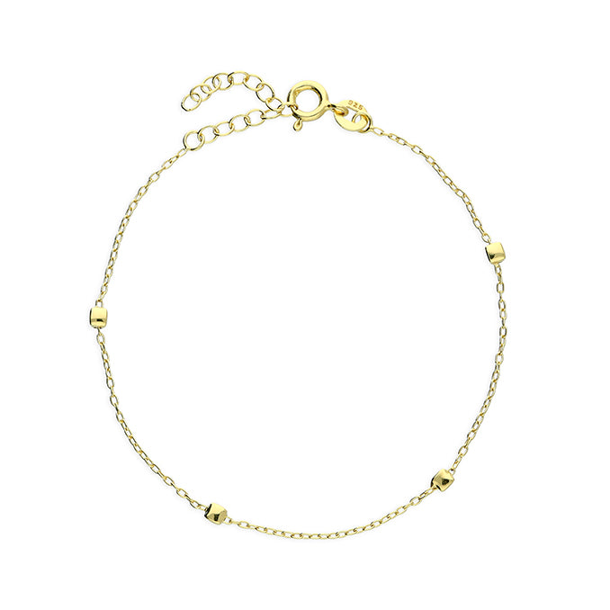 CME Sunshine Pretty Cubes bracelet featuring colorful cube beads on a delicate metal chain.