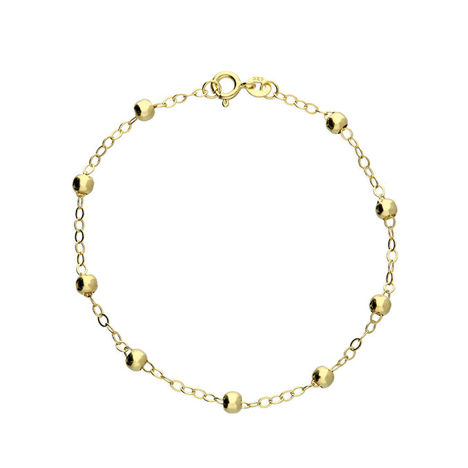 CME Sunshine Station bracelet featuring colorful beads and a sun charm on a delicate adjustable chain.