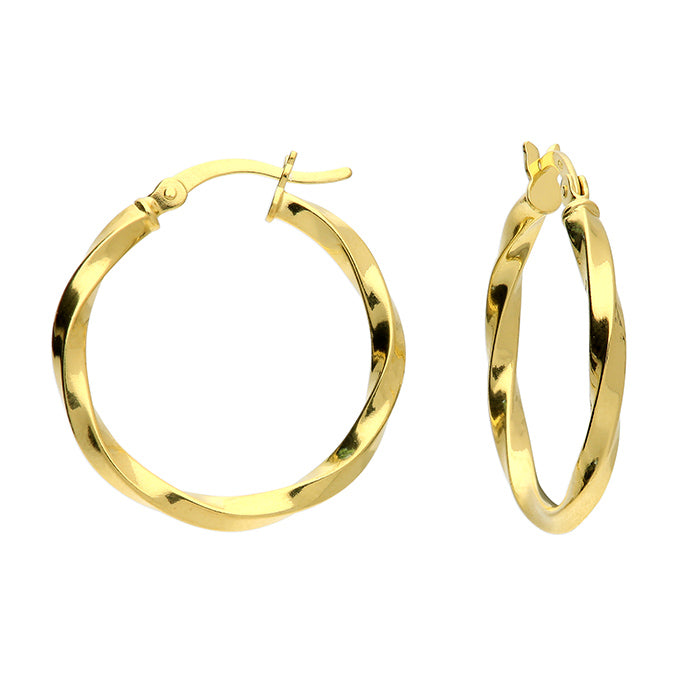 Sunshine 26mm Twist Hoop Earrings