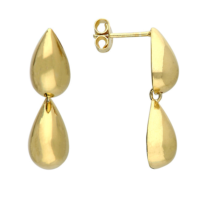 Sunshine Double Teardrop Drop Earrings