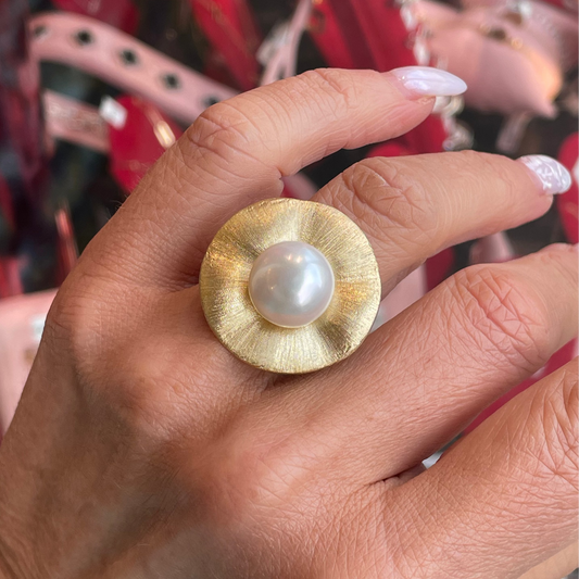 Sunshine Freshwater Pearl Statement Ring - John Ross Jewellers