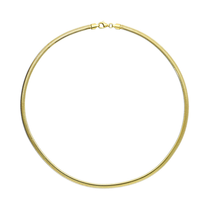 SUNSHINE Flat Oval Snake Necklace - John Ross Jewellers
