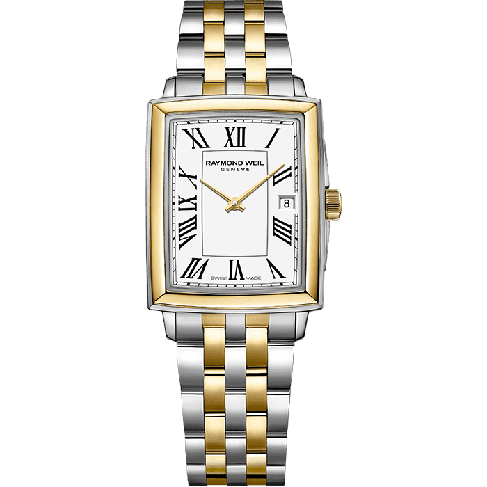 Raymond Weil Lady TOCCATA Rectangular 23.4 x 34.6mm Two Tone 8 Roman Numerals - John Ross Jewellers