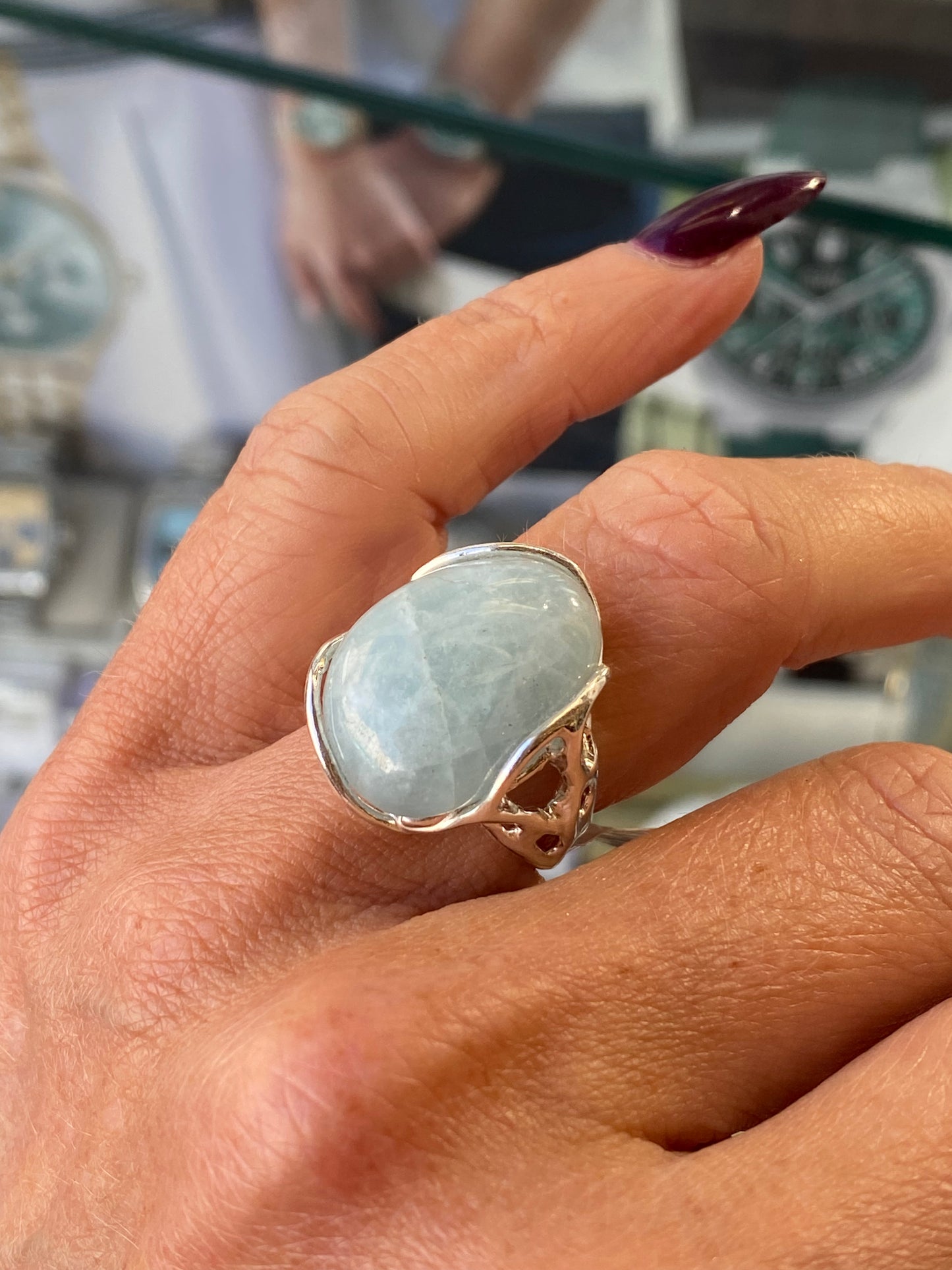 Aquamarine Ring | Oval - John Ross Jewellers