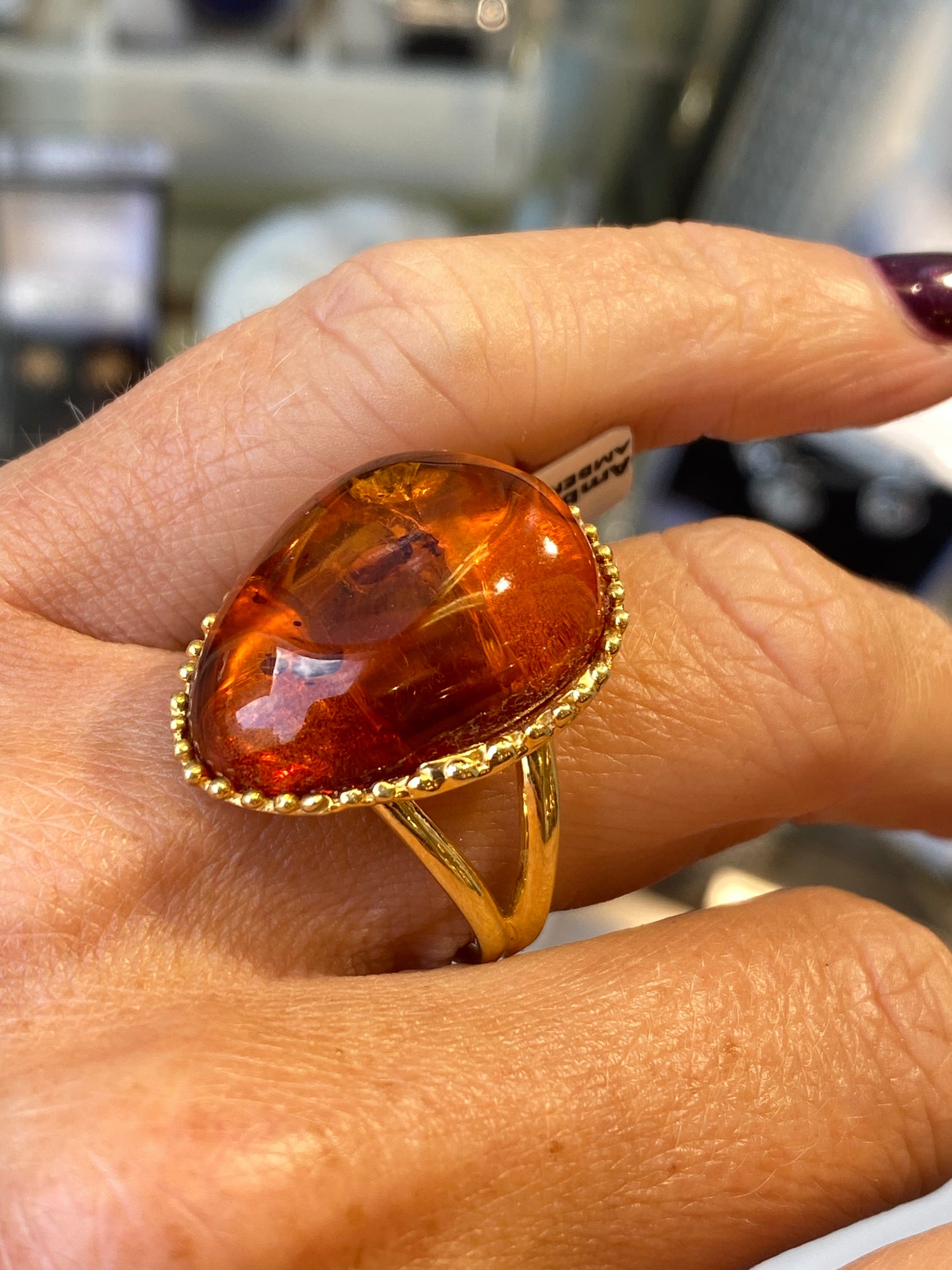 Amber Nugget Ring - John Ross Jewellers
