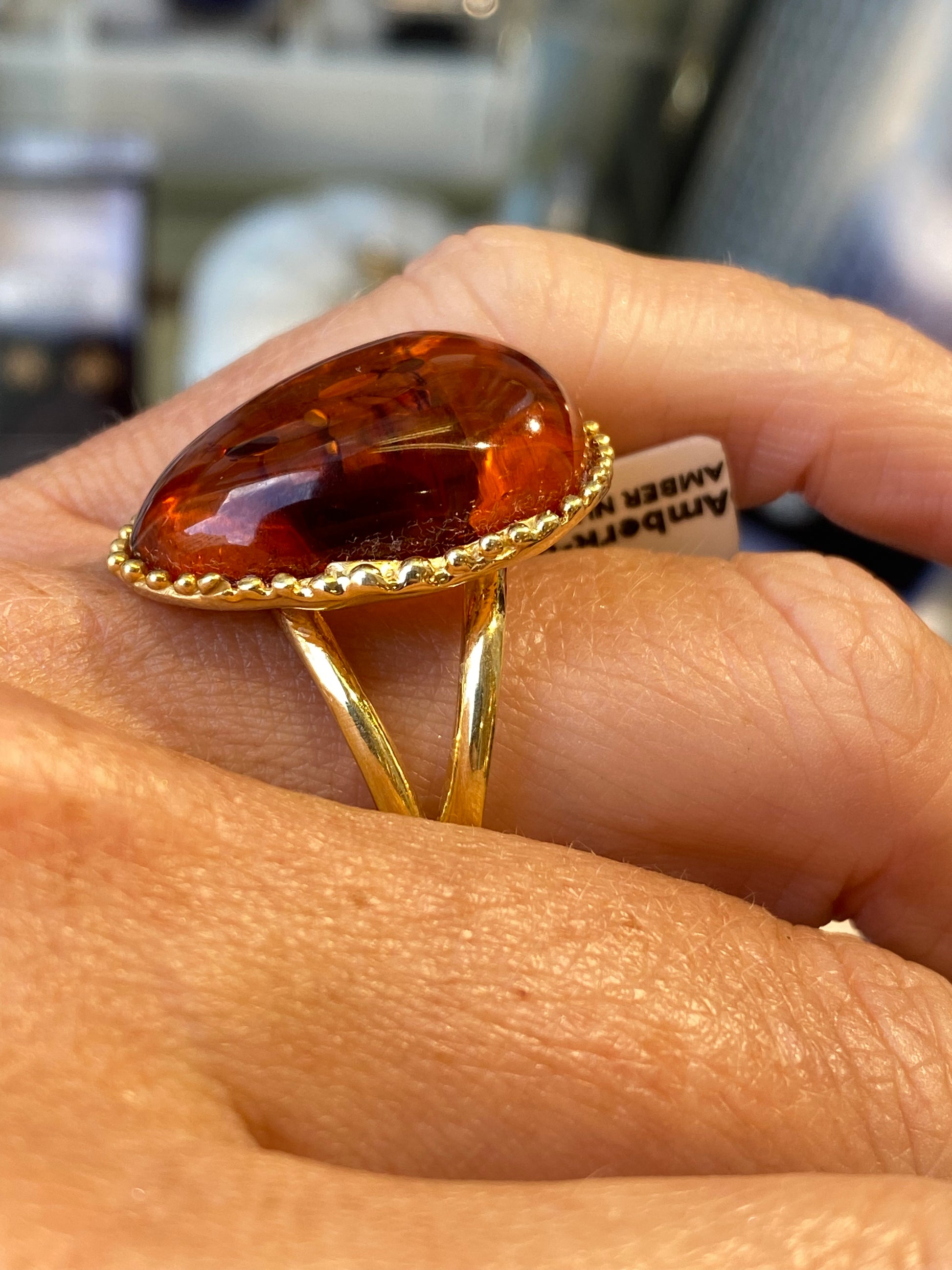 Amber Nugget Ring - John Ross Jewellers