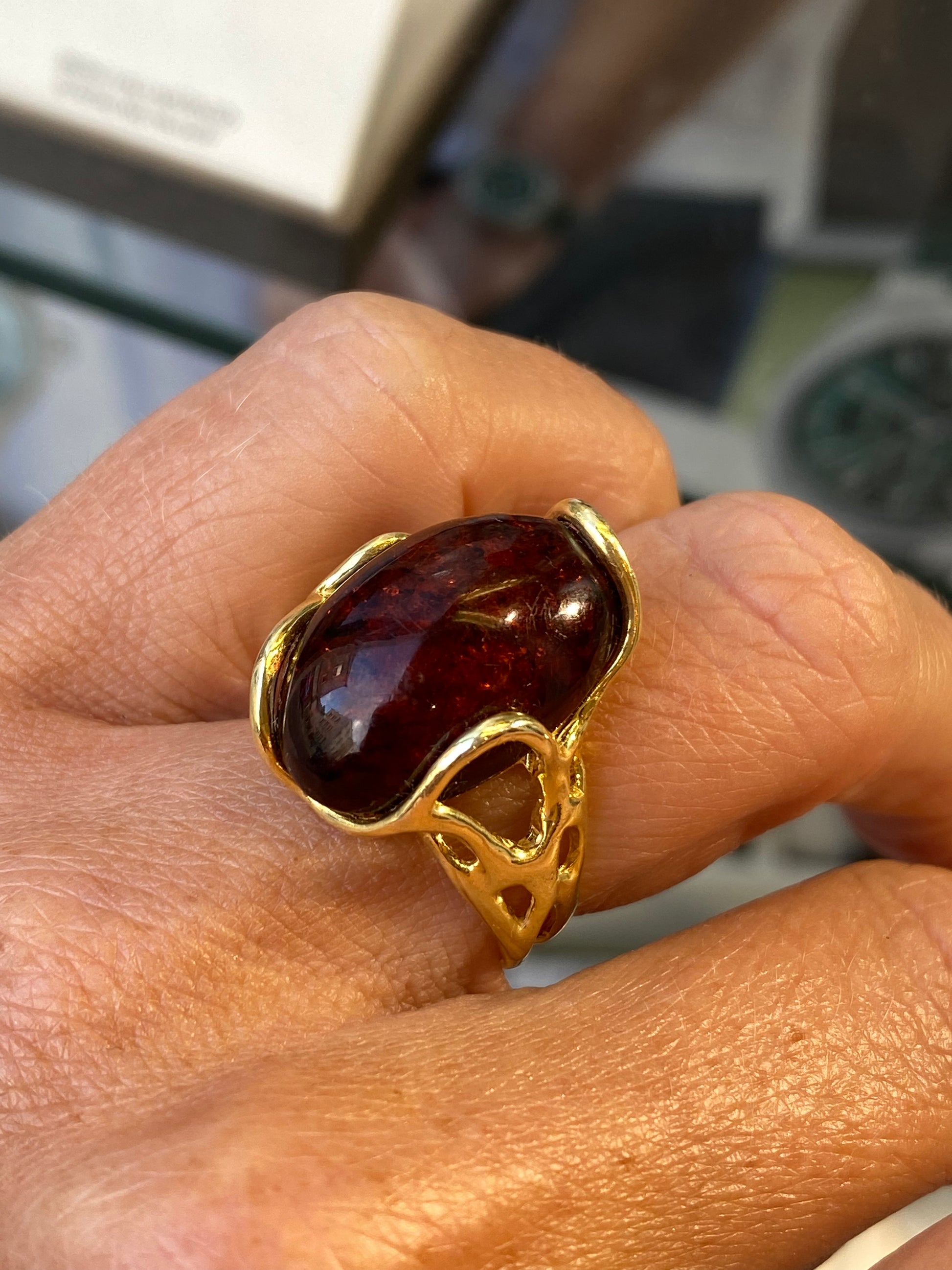 Amber Nugget Ring - John Ross Jewellers