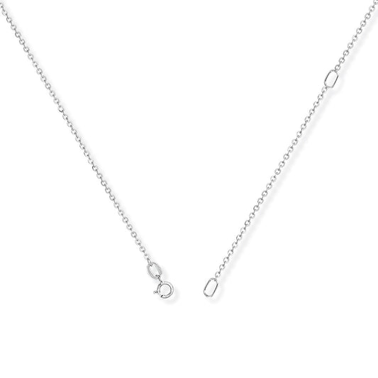 18ct White Gold Convertible Fine Trace Chain 16-18" - John Ross Jewellers