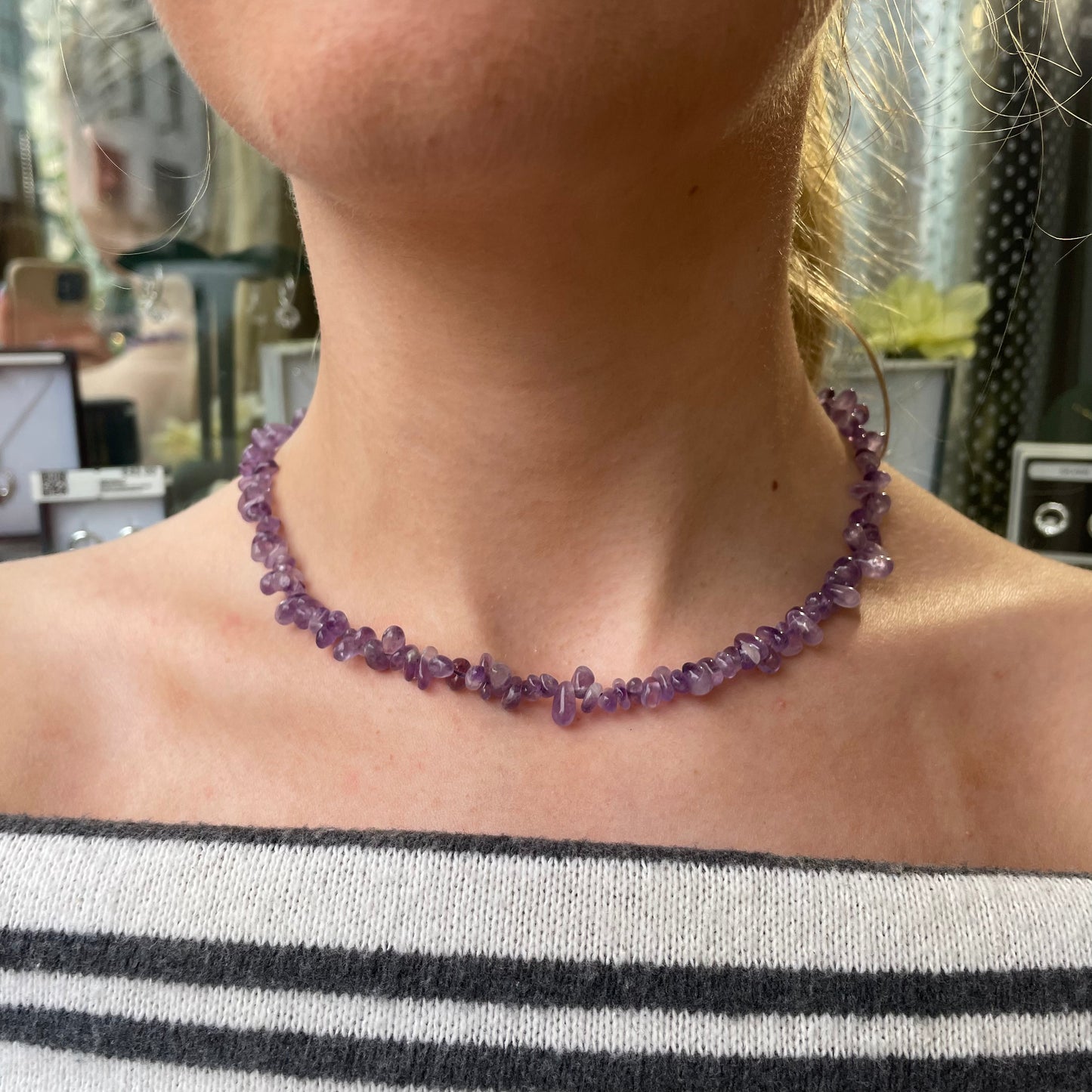 REBECCA Natural Amethyst Necklace