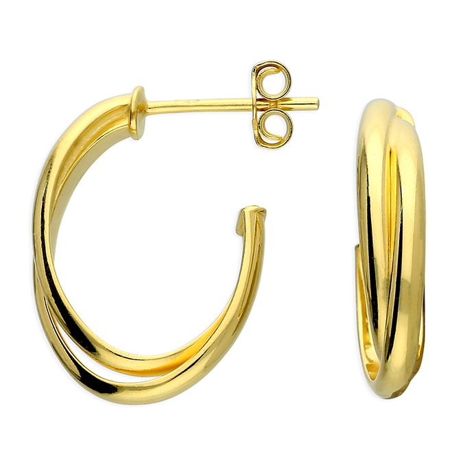 Sunshine Crossover Hoop Earrings - John Ross Jewellers