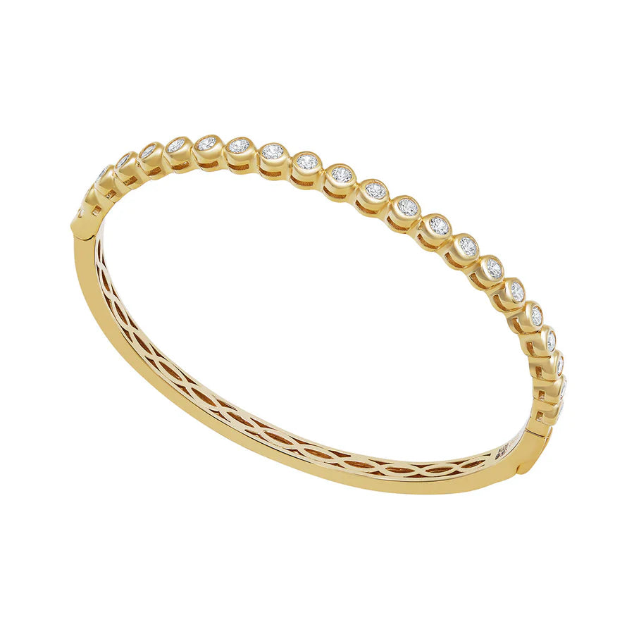 Sunshine Bezel Set CZ Bangle - John Ross Jewellers