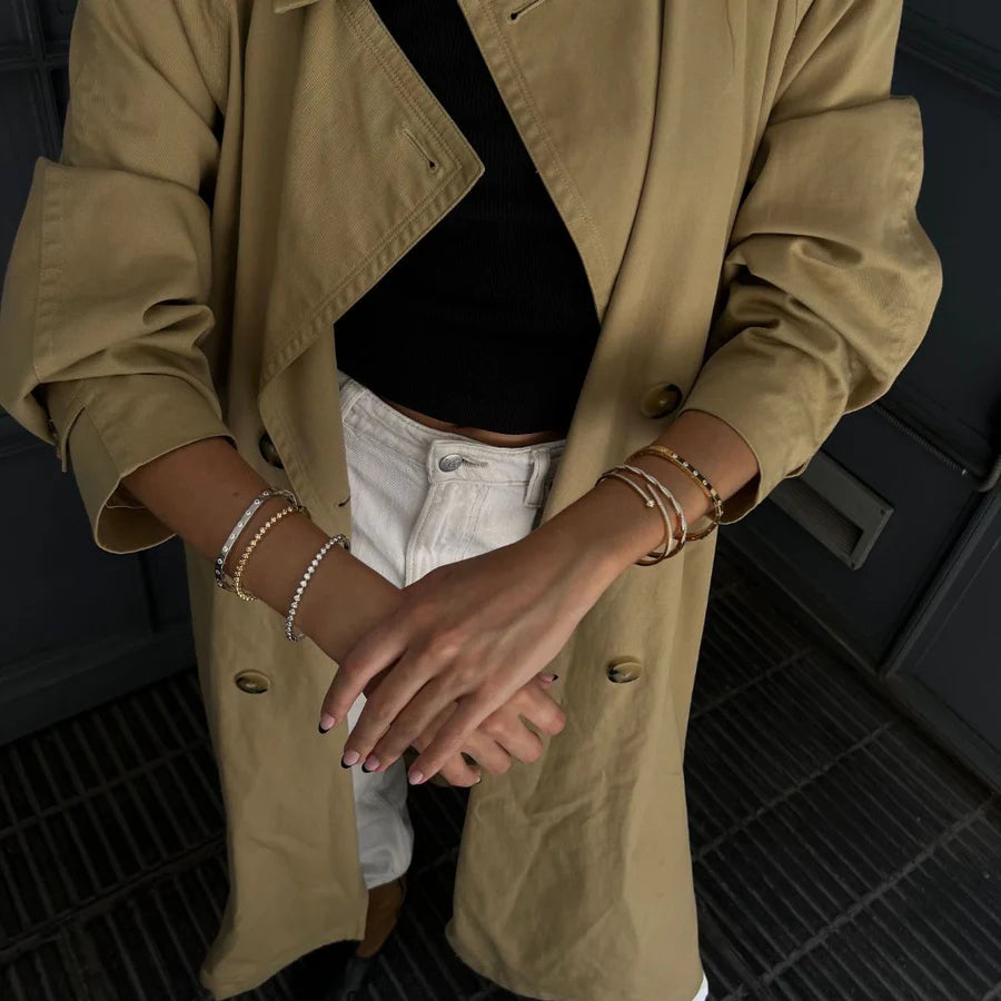 Sunshine Bezel Set CZ Bangle - John Ross Jewellers