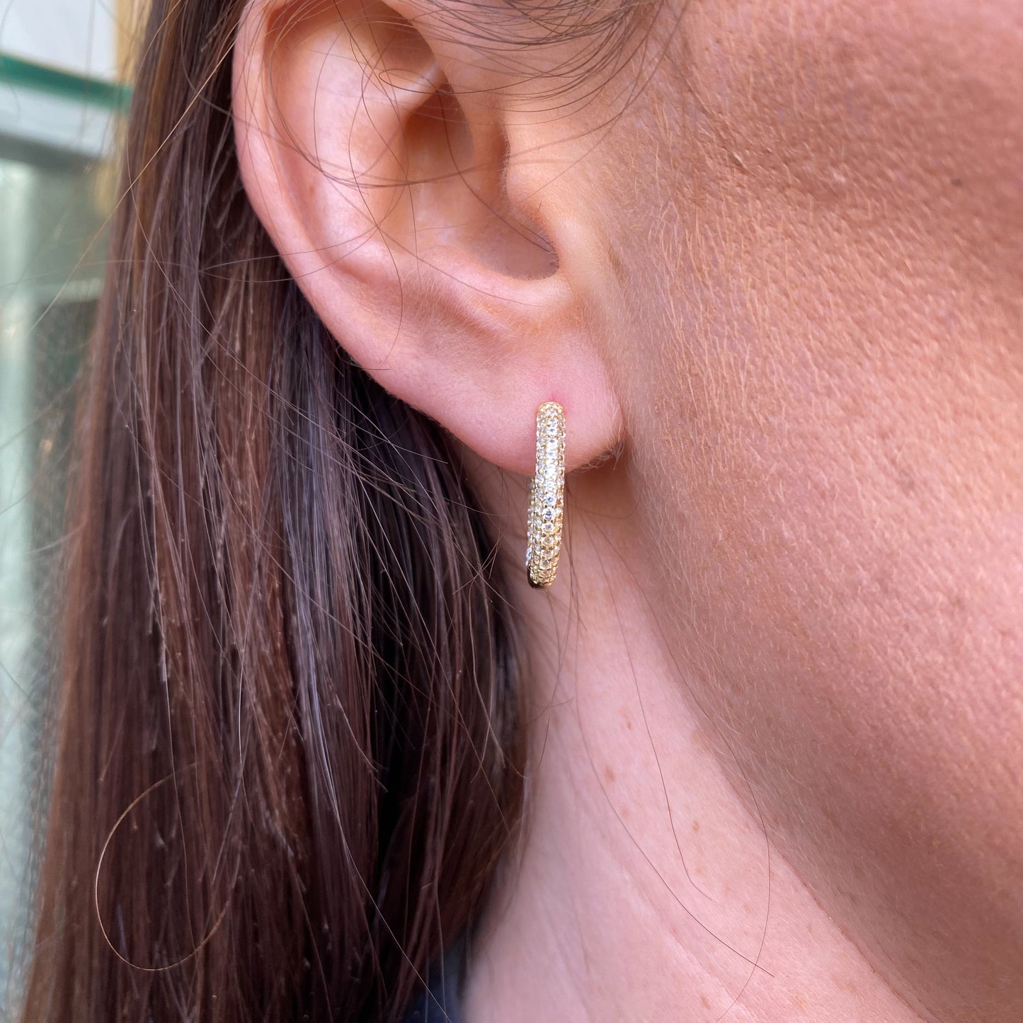 Sunshine CZ Hoop Earrings | Inside Outside - John Ross Jewellers