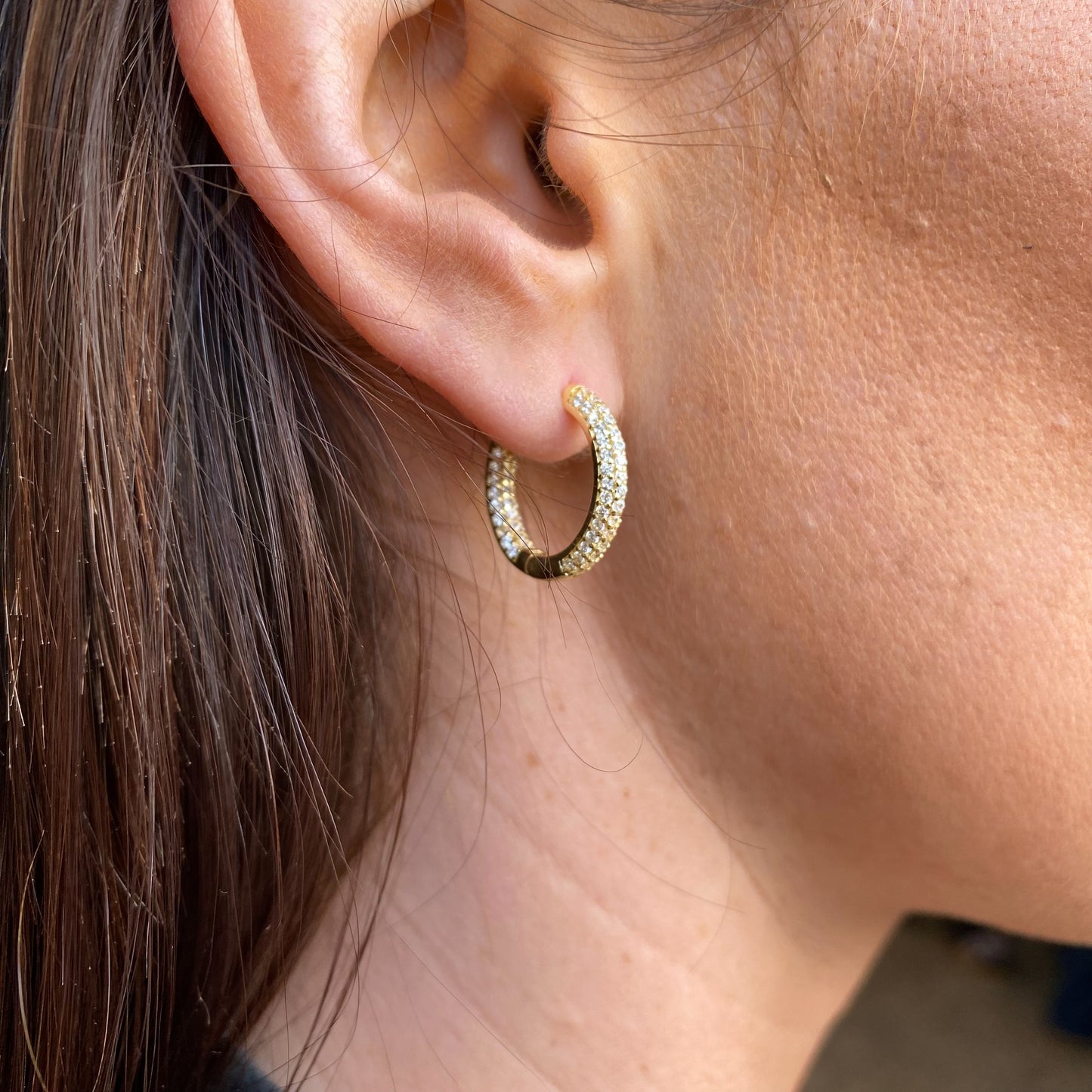 Sunshine CZ Hoop Earrings | Inside Outside - John Ross Jewellers