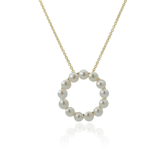9ct Gold Freshwater Pearl Eternity Necklace - John Ross Jewellers