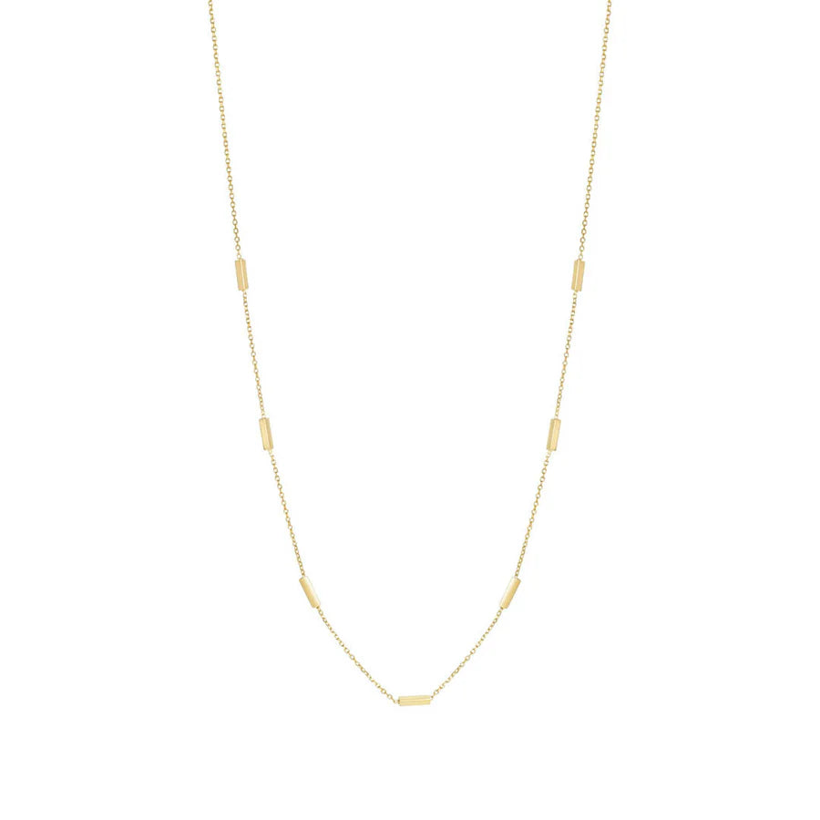 9ct Gold Sparkling Bar Necklace