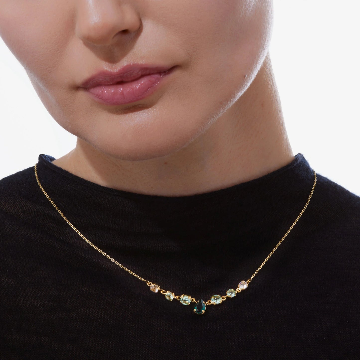 Victoria Cruz Green Illume Necklace