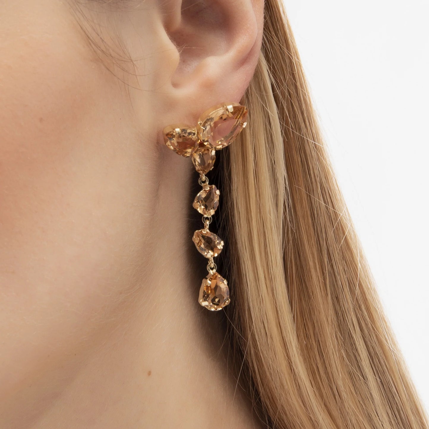 Victoria Cruz Magnolia Drop Earrings