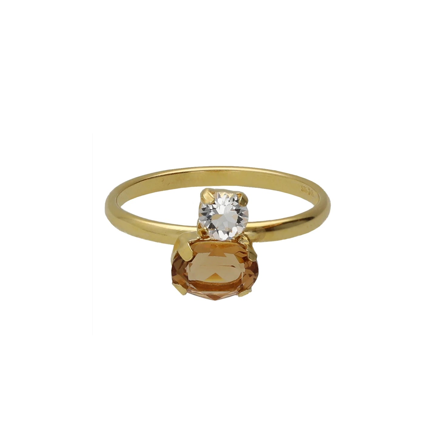 Victoria Cruz Crystal Champagne Ring