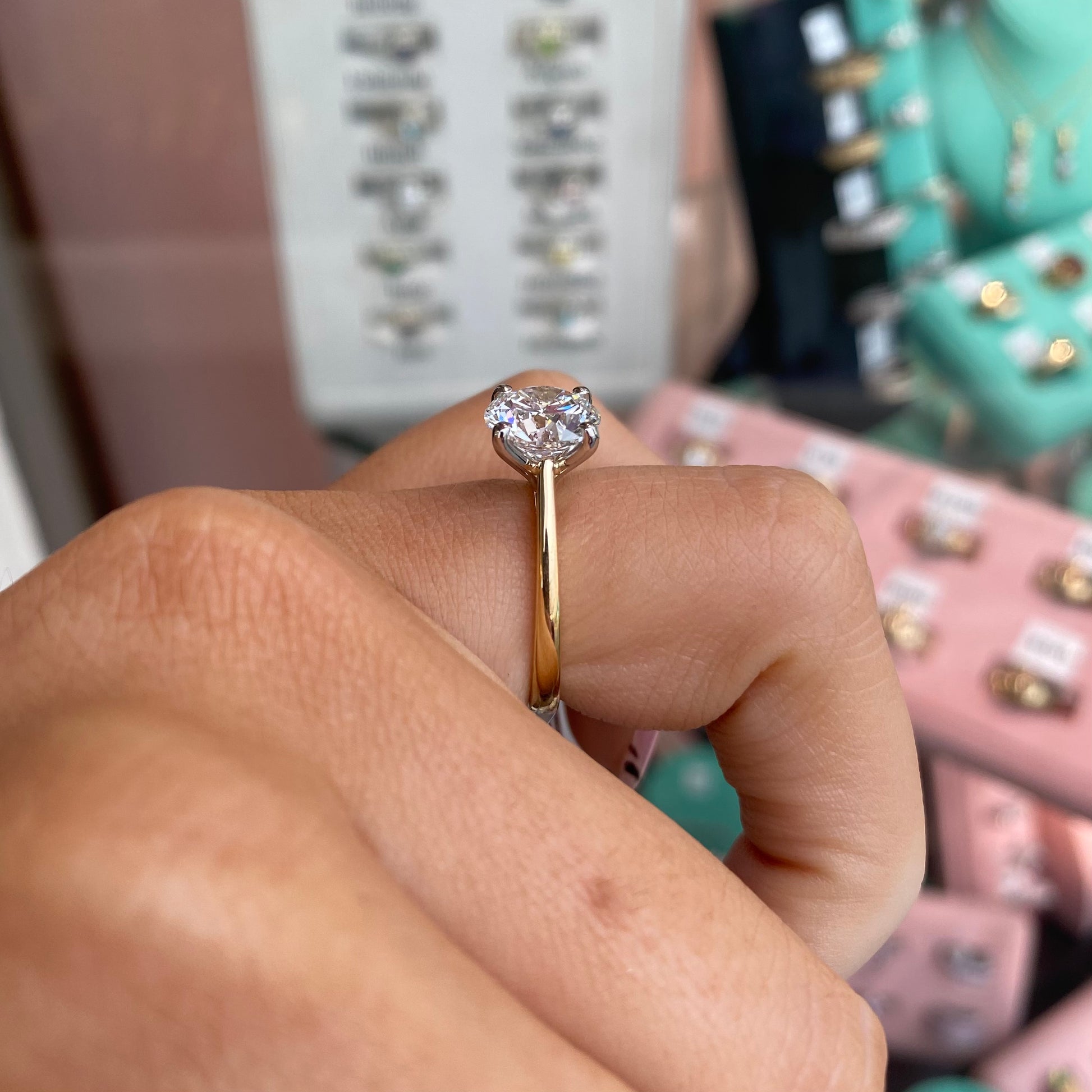 18ct gold solitaire engagement ring by Prima with a 2.52ct certificated lab diamond, featuring a classic and elegant design.