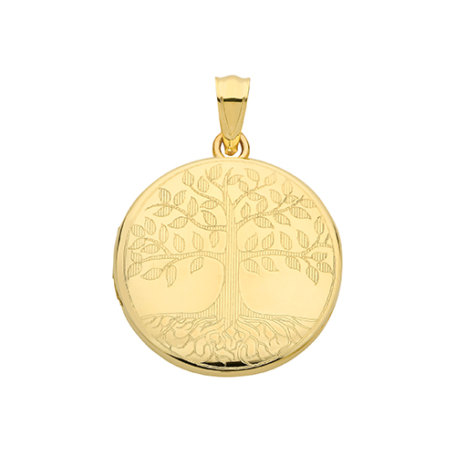 9ct Gold Tree Of Life Locket Necklace