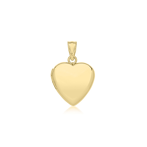 9ct Gold Heart Locket Necklace | Small