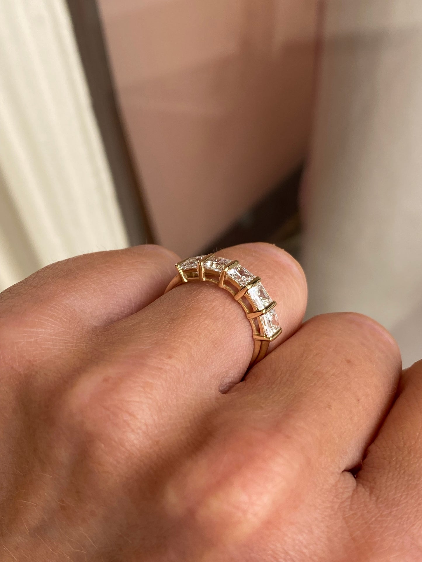 9ct Gold Princess CZ Eternity Ring