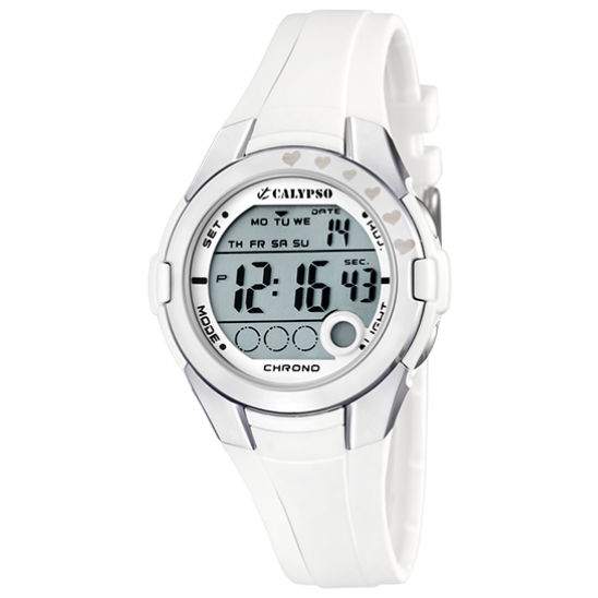 Q&Q Calypso Ladies Digital Watch | White - John Ross Jewellers