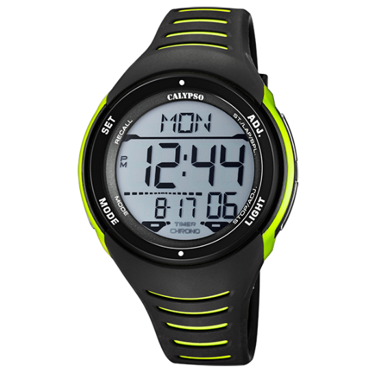Q&Q Calypso Gents Digital Watch | Green - John Ross Jewellers