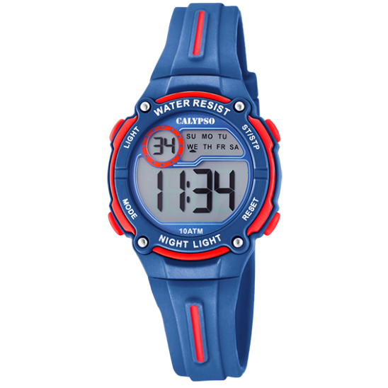 Q&Q Calypso Kids Blue & Red Digital Watch - John Ross Jewellers