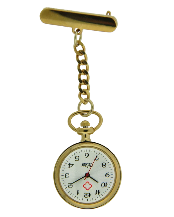 Telstar Gold Chained Nurse's Fob Watch