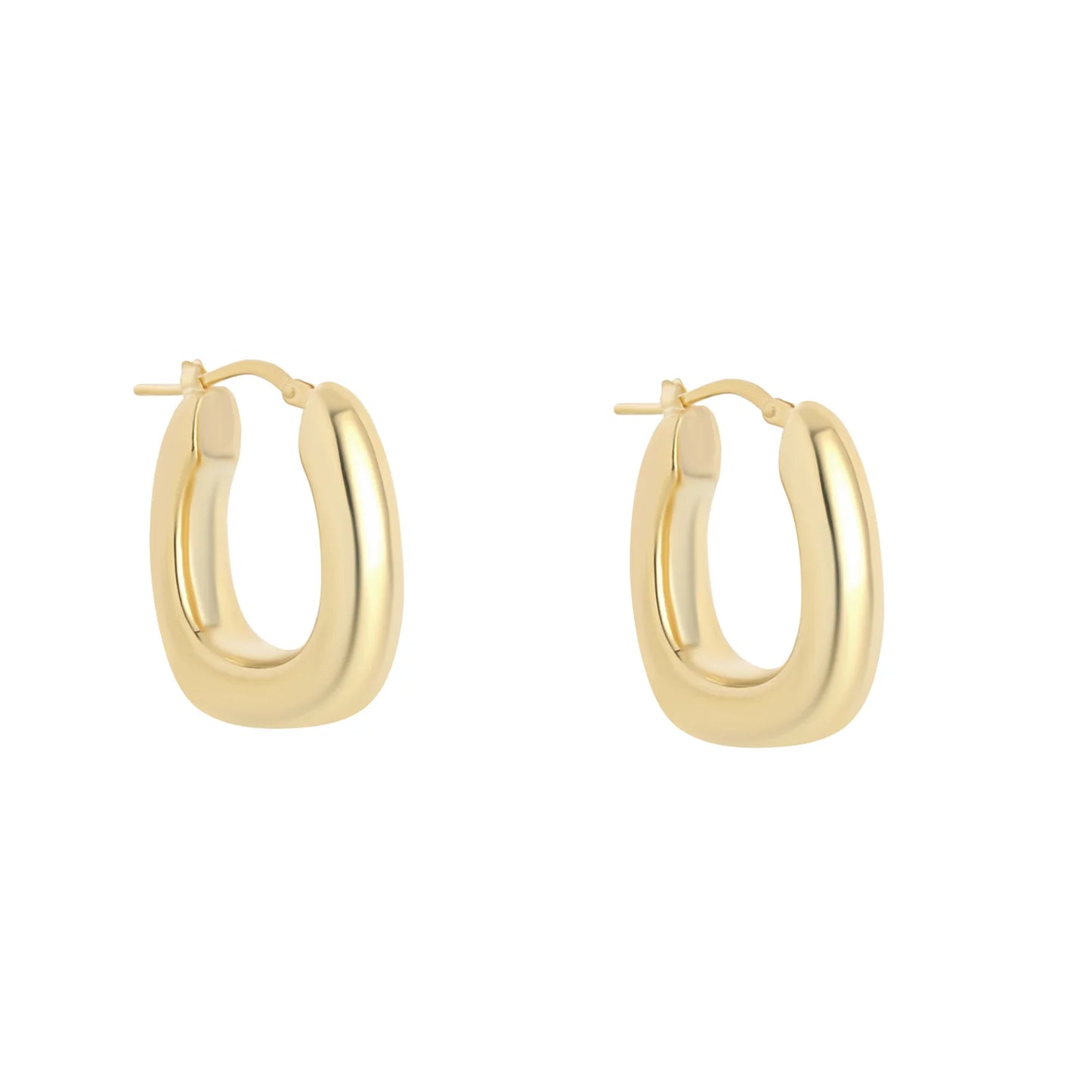 Sunshine Squared Chunky Hoop Earrings - John Ross Jewellers