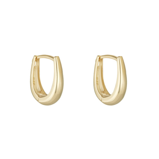 9ct Gold Tapered Creole Hoop Earrings - John Ross Jewellers