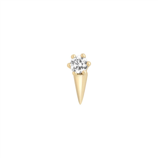 Ear Candy 9ct Gold CZ Spike Cartilage Stud | Labret - John Ross Jewellers