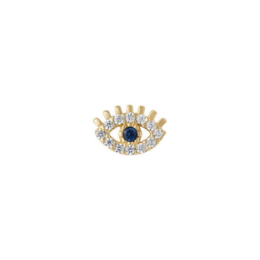 Ear Candy 9ct Gold CZ Evil Eye Cartilage Stud | Labret