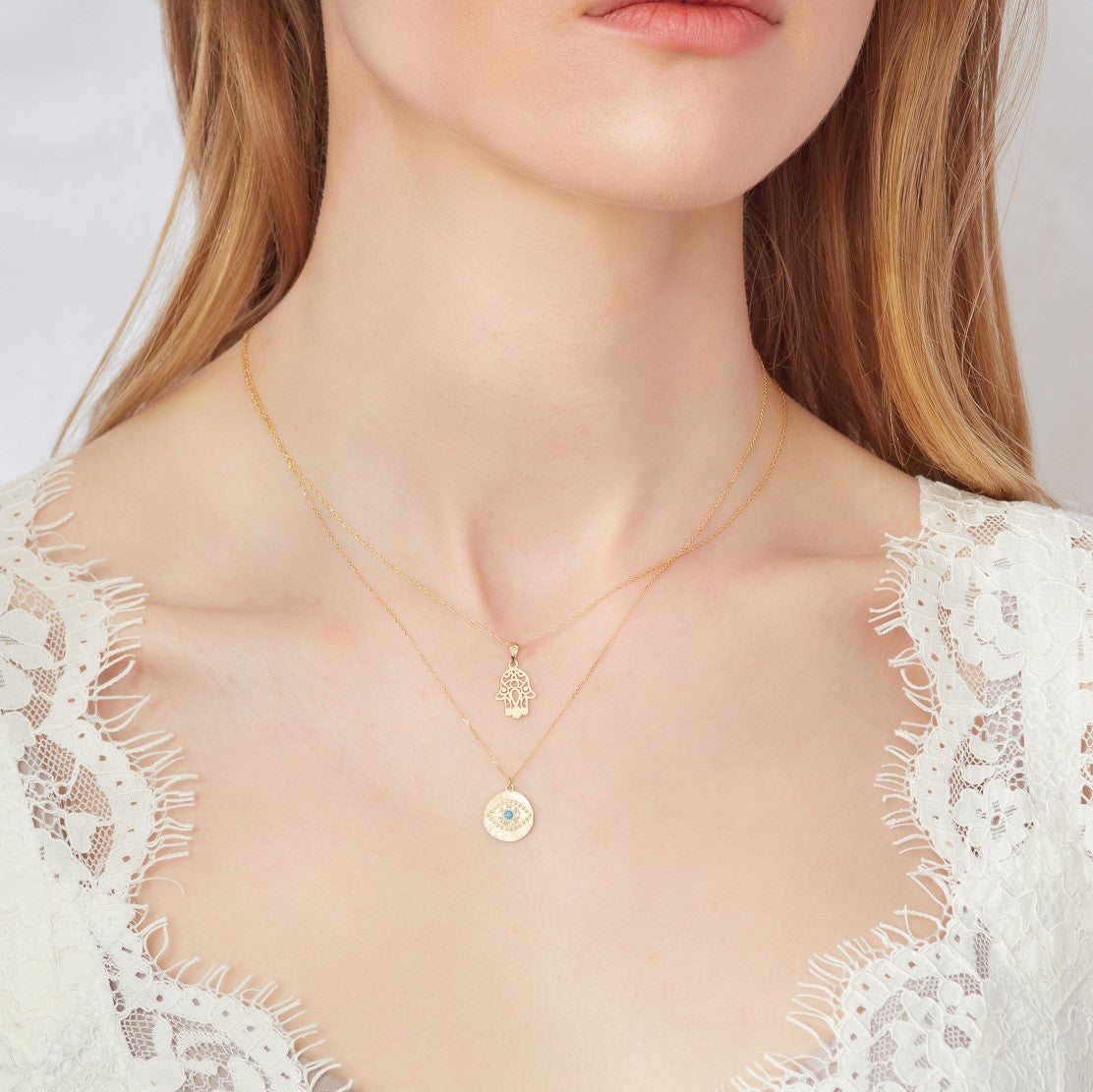 9ct Gold Hand of Fatima Necklace - John Ross Jewellers