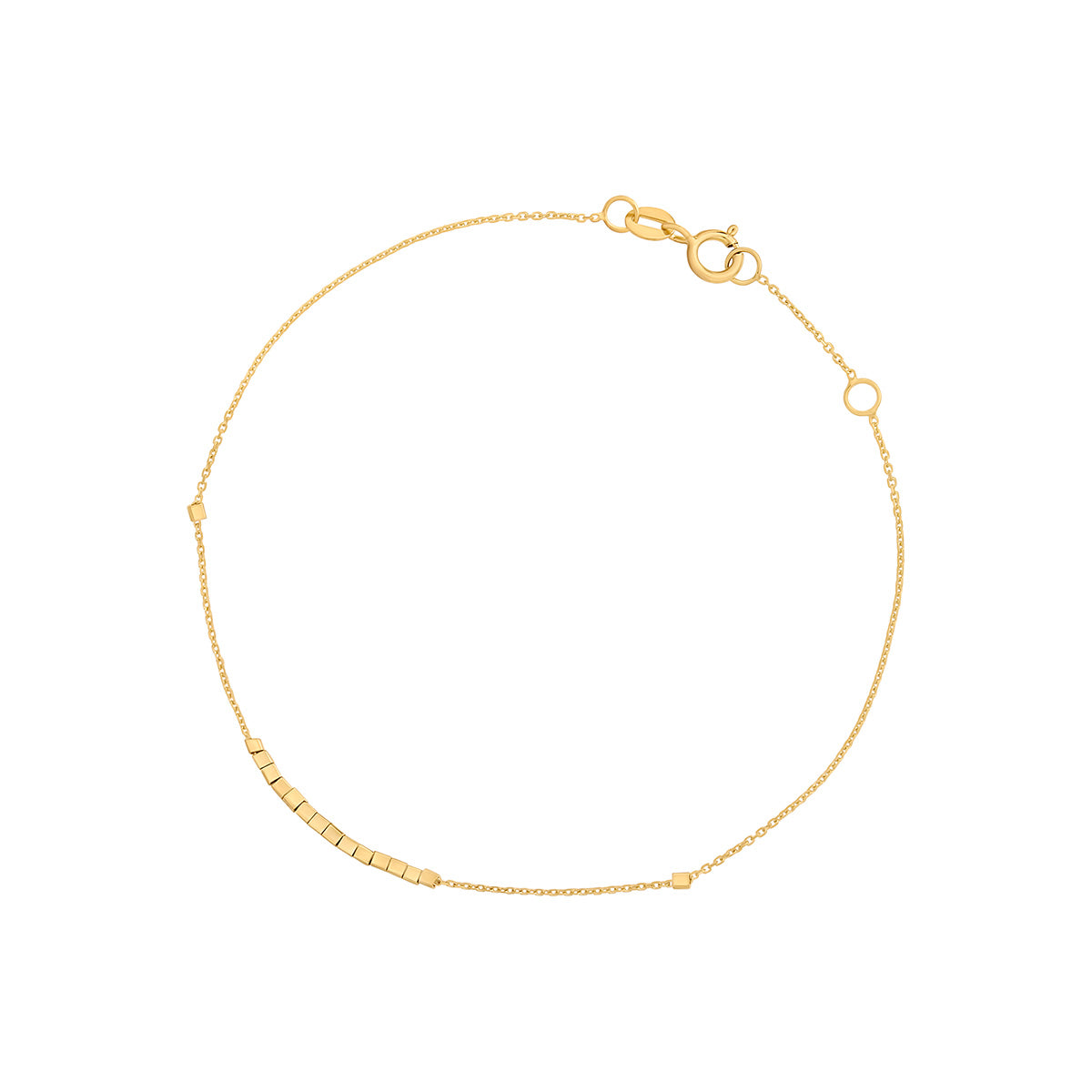 9ct Gold Sparkling Cubes Bracelet