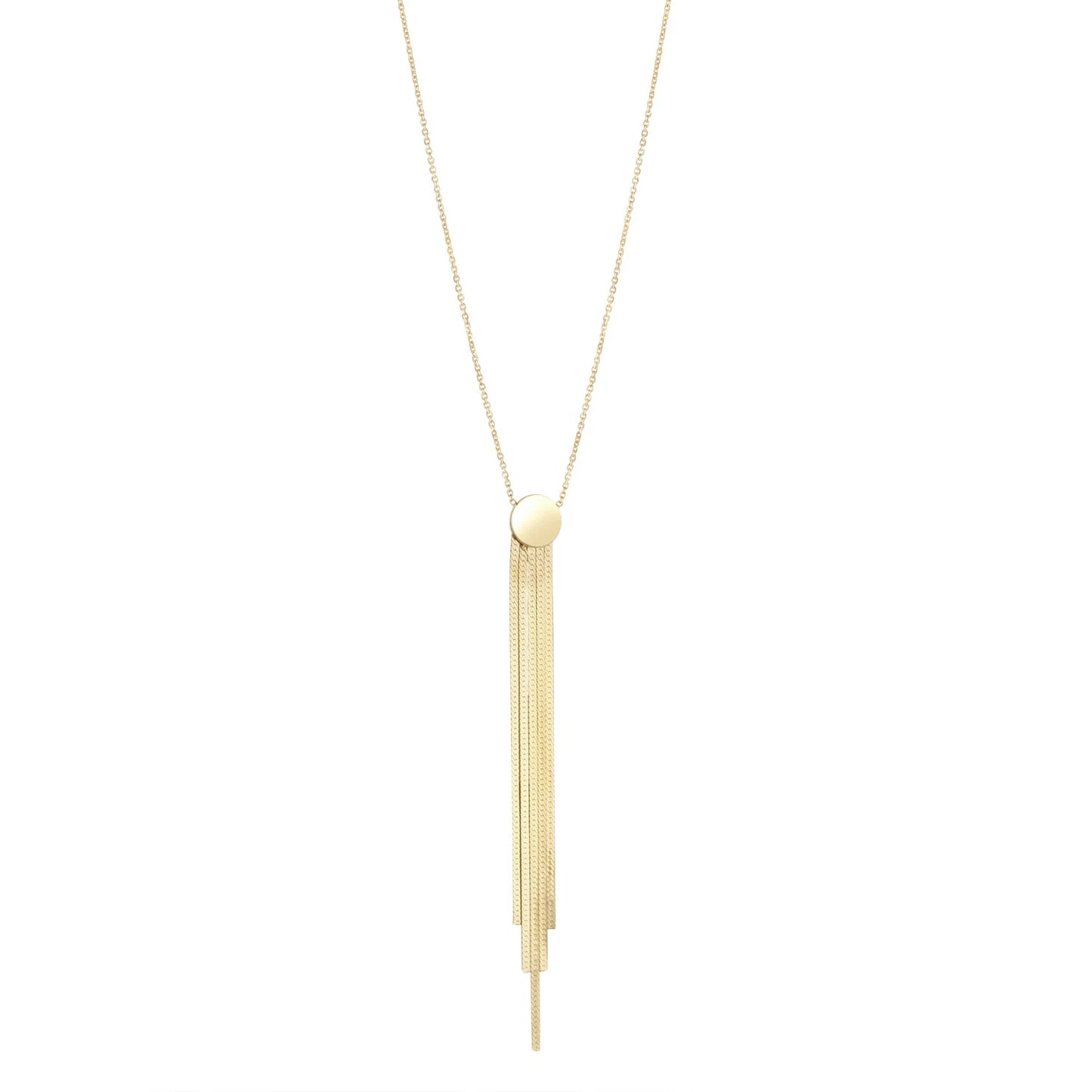 9ct Gold Herringbone Tassel Necklace - John Ross Jewellers