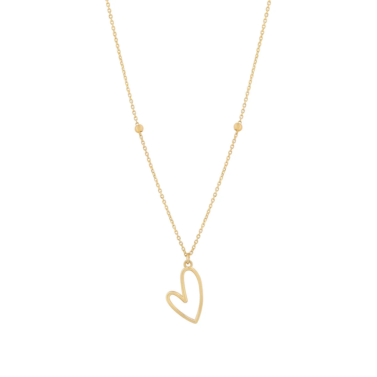 9ct Gold Open Heart Necklace - John Ross Jewellers