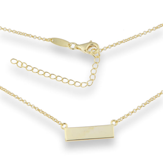 Sunshine Bar Disc Necklace | 42+5cm - John Ross Jewellers
