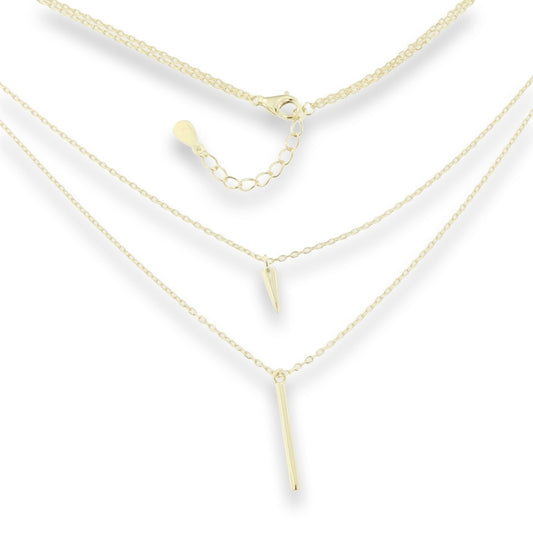 Sunshine Double Bar Drop Necklace