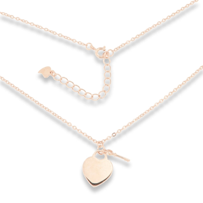 Sunshine Heart & Key Disc Necklace - John Ross Jewellers