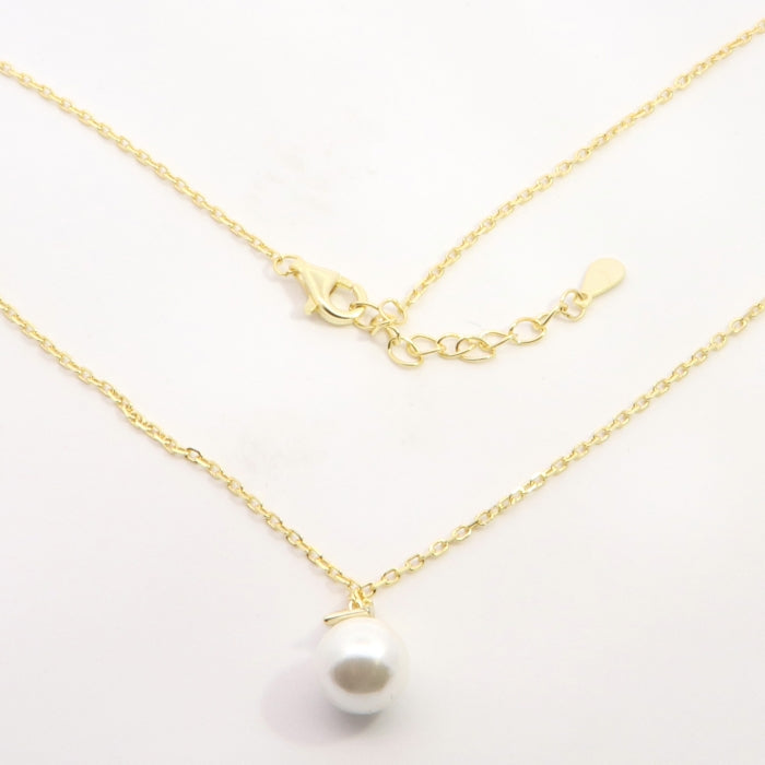 Sunshine Faux Pearl Pendant Necklace | 8mm