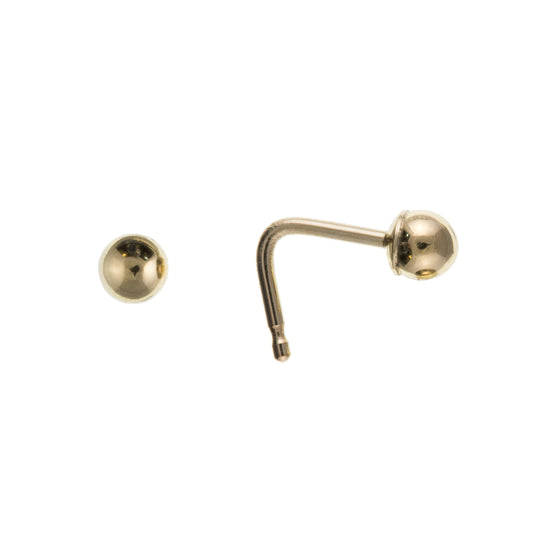 9ct Gold Nose Stud | 2mm Gold Bead - John Ross Jewellers