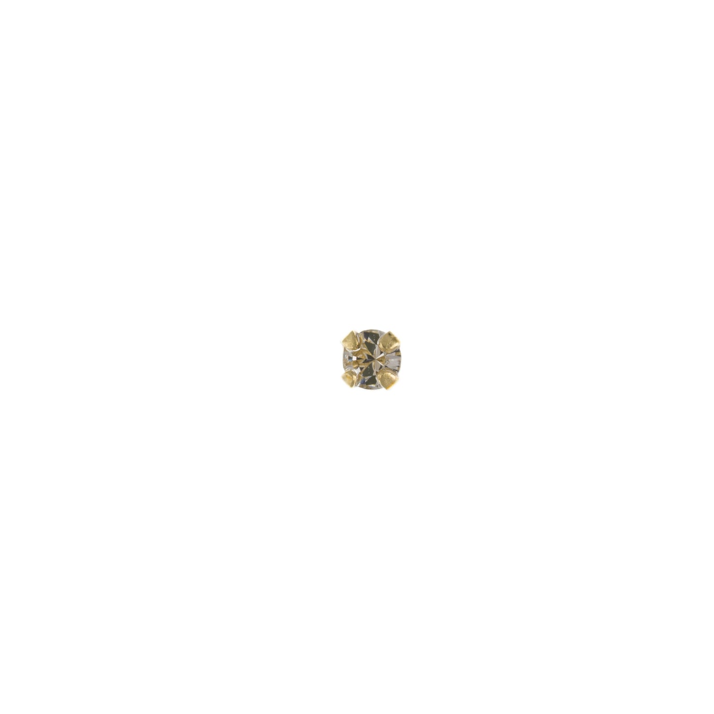 9ct Gold Nose Stud |1.5mm Crystal - John Ross Jewellers