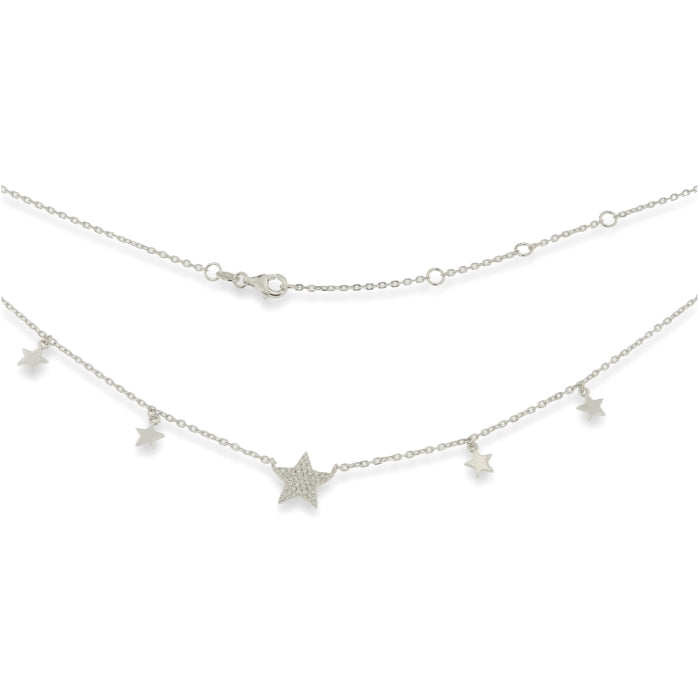 Silver Little Stars Necklace - John Ross Jewellers